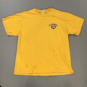 Vintage NASCAR Rolling Thunder Shirt Mens XL Yellow NASCAR Racing Delta Graphic